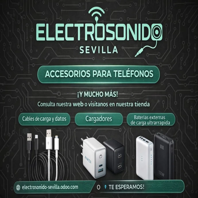 Cargadores, baterías rápidas y conexiones para teléfonos