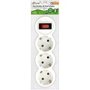 MEL050 ADAPTADOR 3 ENCHUFES CON TOMA DE TIERRA E INTERRUPTOR