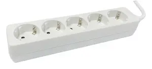 36.226/NV BASE DE ENCHUFES DE 5 TOMAS SIN INTERRUPTOR 1,5 mtrs BLANCO