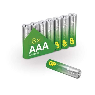 GP24AETA21-2GSBV8 BLISTER 8 PILAS SUPER ALCALINAS 1.5V LR03 GP