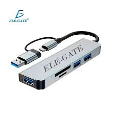 HUB5IN1 HUB 3 PUERTOS USB 3.0 + LECTOR SD/MICRO SD