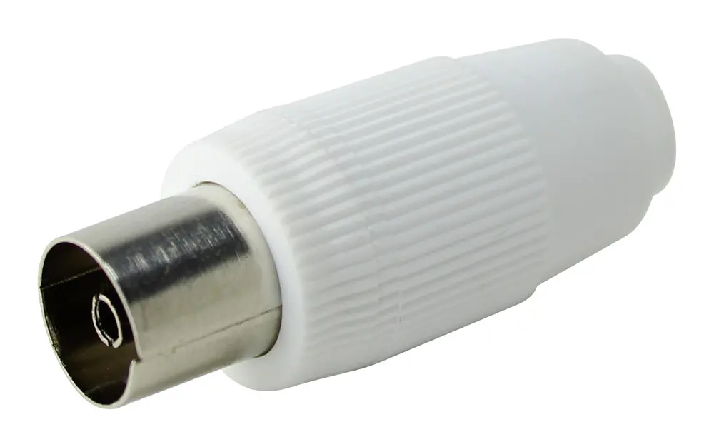 10.534/BL CONECTOR ANTENA HEMBRA RECTO BLANCO 