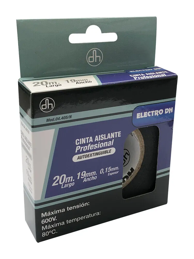 04.405/N CINTA AISLANTE PVC NEGRO 20 mtrs