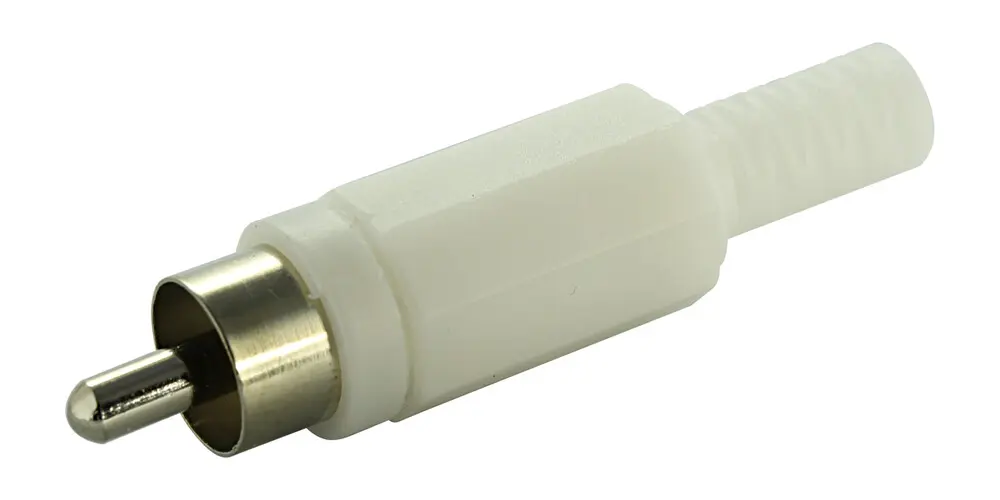 10.588/BL CONECTOR RCA MACHO BLANCO PLASTICO