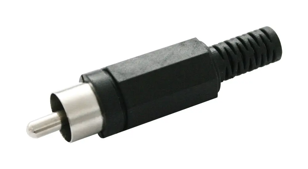[10.588/N] 10.588/N CONECTOR RCA MACHO NEGRO PLASTICO