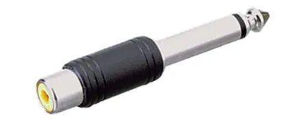 13.510 ADAPTADOR JACK MACHO 6.3mm MONO A RCA HEMBRA