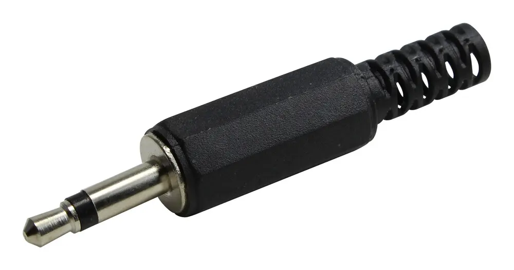 15.105/CPN CONECTOR JACK 3.5mm MACHO MONO PLASTICO NEGRO