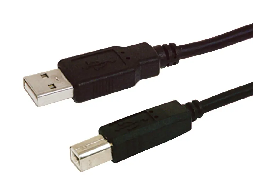 38.406/5 CONEXION USB TIPO A 2.0 A USB TIPO B 2.0 MACHO/MACHO 5.00 mtrs