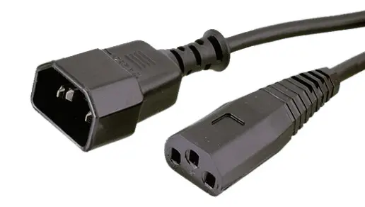 36.760/180/GR CONEXION ELECTRICA IEC13 HEMBRA 3x0,75 AISLADA CON TOMA SCHUKO MACHO NEGRO