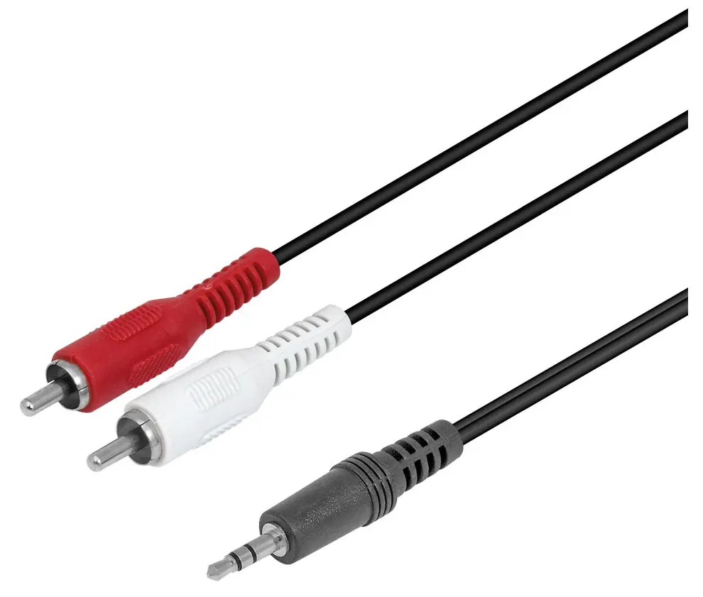 WIR327 CONEXION AUDIO JACK 3.5mm ESTEREO MACHO-2 RCA MACHO 2,5 mtrs NIMO