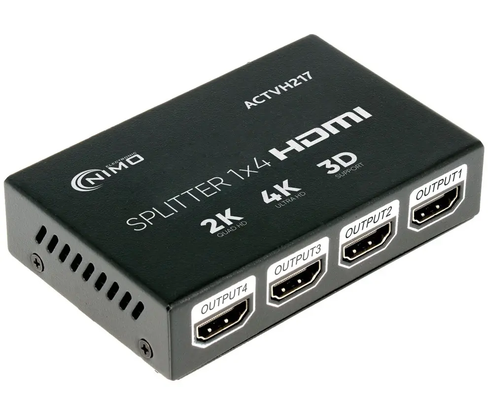 ACTVH217 DISTRIBUIDOR HDMI 4K 1 ENTRADA-4 SALIDAS CON ALIMENTACION