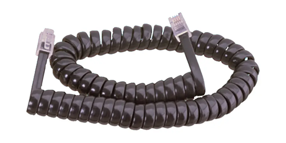 39.075/4/210/N CONEXION TELEFONO RIZADA 4P RJ9 NEGRO 2.1 mtrs