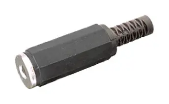 15.153/ST CONECTOR JACK 3.5mm HEMBRA AEREO ST PLASTICO NEGRO