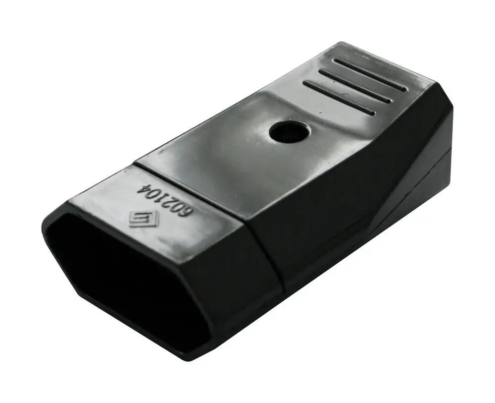 36.018/E/N CLAVIJA HEMBRA RECTA BIPOLAR NEGRO