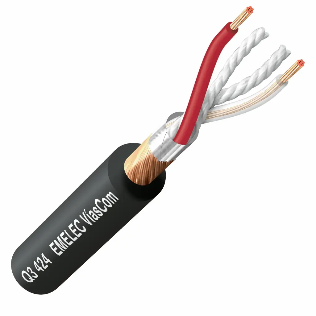 Q3-424 METRO CABLE DE MICROFONO 1x2x0.22mm OFC EXTRA FLEXIBLE 1