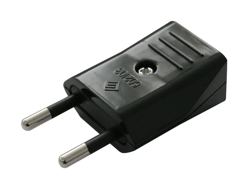 36.016/E/N CLAVIJA MACHO RECTA BIPOLAR NEGRO