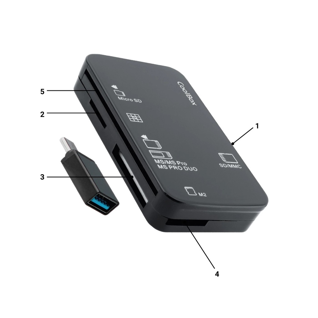 [COO-CRE-4AC] COO-CRE-4AC LECTOR MULTI DE TARJETAS USB 2.0 COOLBOX